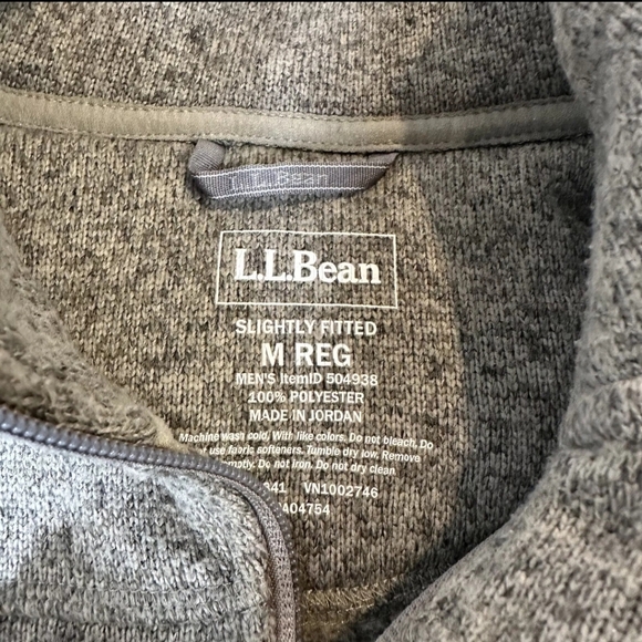 L.L. Bean fleece full zip jacket Men M - Picture 2 of 5